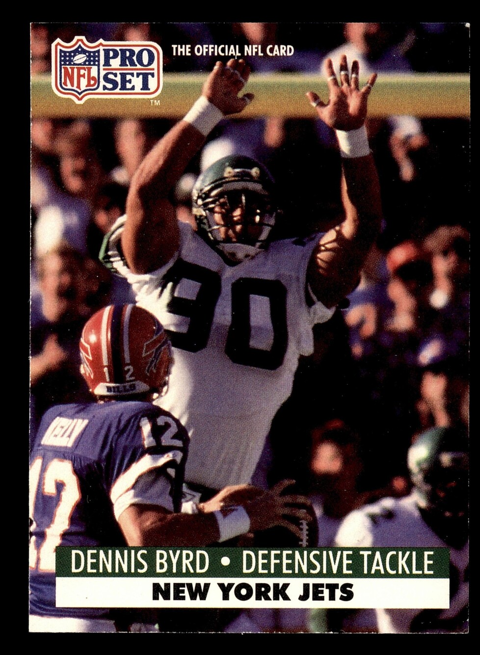 1991 Pro Set #605 Dennis Byrd Football Card New York Jets